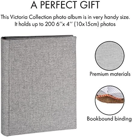 Victoria Collection Albumas B 10x15/200M Drobė, pilka