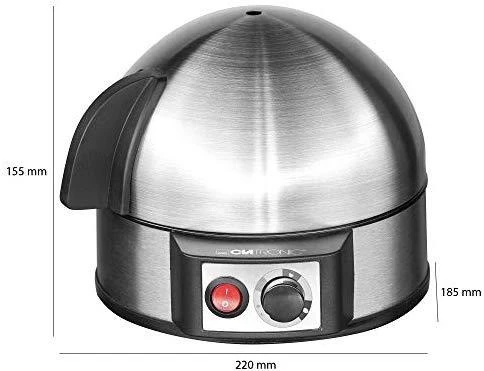 Clatronic EK 3321 kiaušinių viryklė (Juoda/Nerūdijančio plieno)