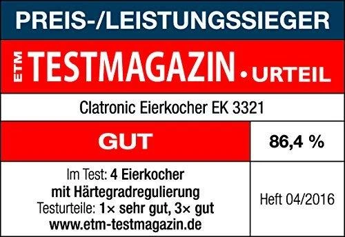 Clatronic EK 3321 kiaušinių viryklė (Juoda/Nerūdijančio plieno)