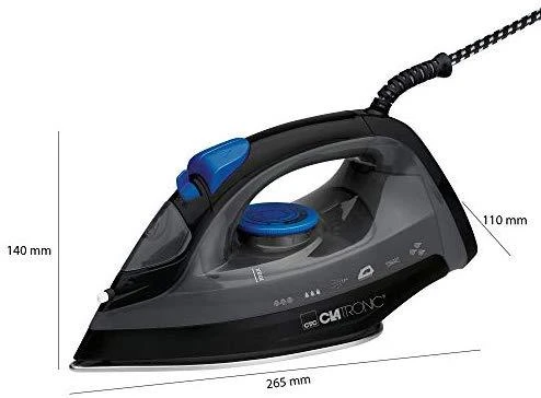 Lygintuvas - Clatronic DB 3703 1800 W Nerūdijančio Plieno Juodas, Pilkas