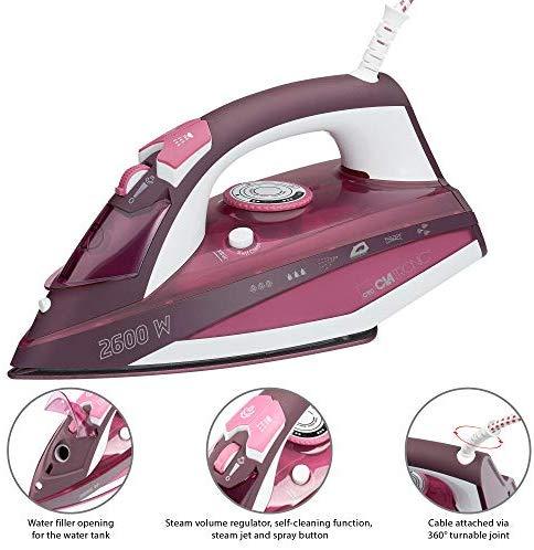 Garų Lygintuvas - Clatronic DB 3705 2600 W Keraminis Padas Rožinė