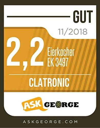 Clatronic EK 3497 kiaušinių viryklė (balta-sidabrinė)