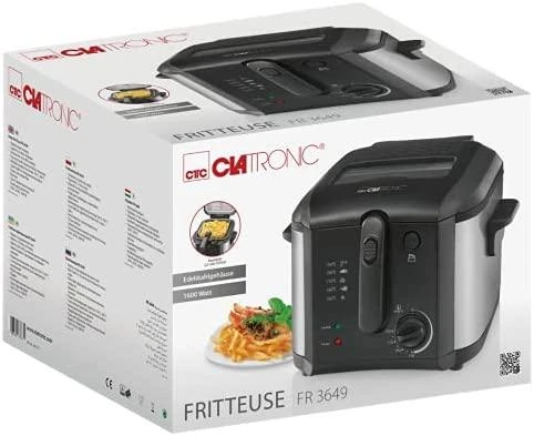 Gruzdintuvė Fryer Clatronic FR 3649 (2,5 l, 1600W, juodos spalvos)