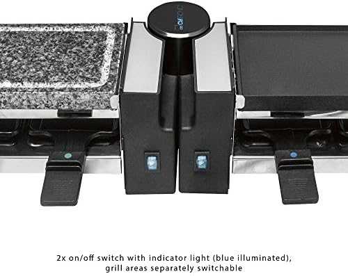 Clatronic raclette grilis 2 viename su akmens ir grilio plokštėmis, 1200 W, RG 3678