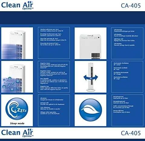 Bokštinis ventiliatorius Clean Air CA-406W