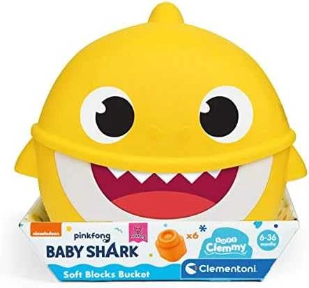 Clementoni minkštas Clemmy Baby Shark Gelton kibirėlis 17427