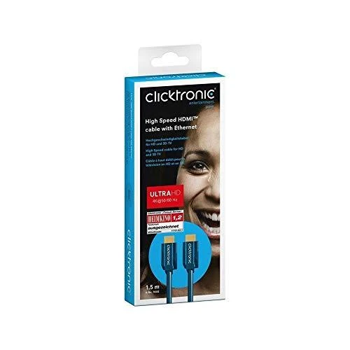Clicktronic 70302 High Speed HDMI™ kabelis su Ethernet, 1,5 m Clicktronic