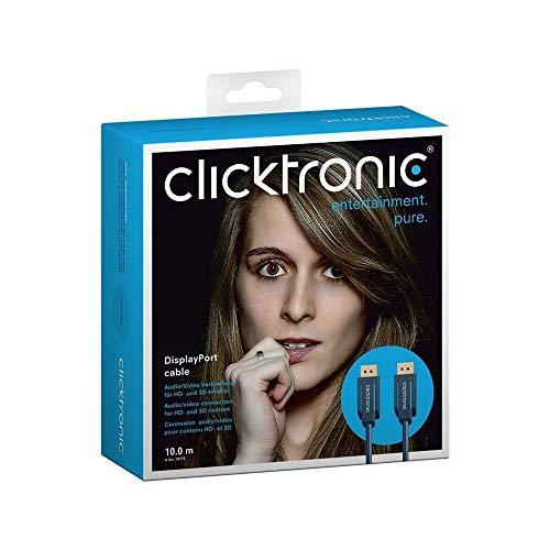 Clicktronic DisplayPort 1.2a laidas, 10 m, juodas