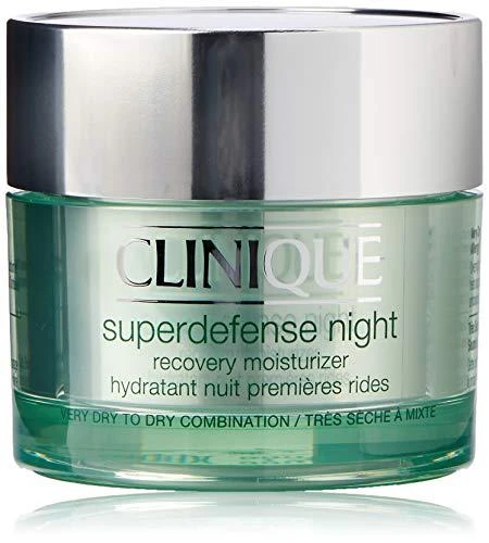 Clinique Superdefense Night Recovery Moisturizer atstatantis naktinis veido kremas sausai / mišriai odai, 50 ml