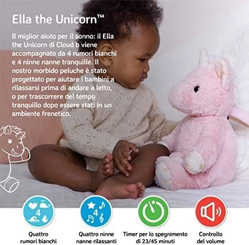 Interaktyvus žaislas Cloud B vienaragis Ella, šviesiai rožinės spalvos