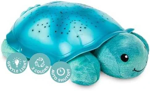 Cloud B Twinkling Twilight Turtle grojantis ir šviečiantis migdukas, mėlynos spalvos
