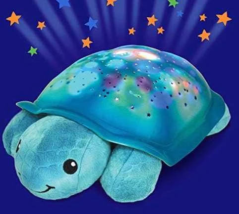 Cloud B Twinkling Twilight Turtle grojantis ir šviečiantis migdukas, mėlynos spalvos