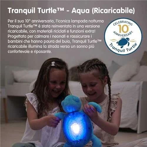 Cloud B migdukas projektorius su garsais Tranquil Turtle, mėlynos spalvos