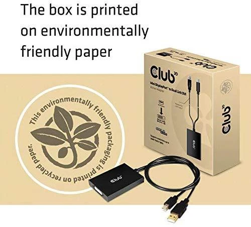 Club 3D Aktyvus Club3D Adapteris Mini DisplayPort 1.2 į Dual Link DVI-D aktyvus adapteris, tik HDCP, 4k30Hz, 60cm