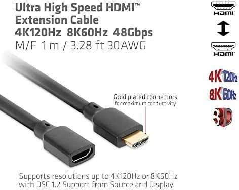 Club 3D HDMI ilgintuvas su technine informacija