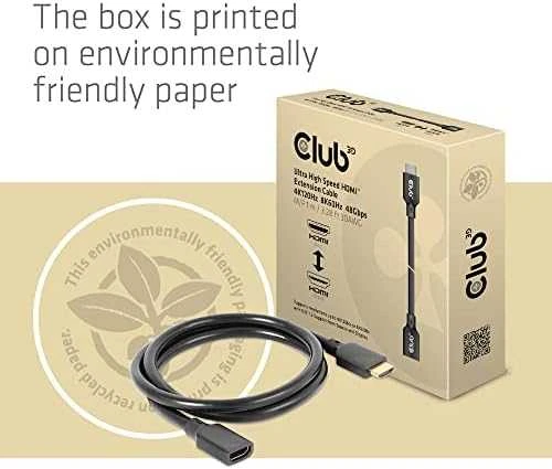 „Club 3D Ultra High Speed“ HDMI prailginimo kabelis, 4K120Hz/8K60Hz, 48Gbps – 1m