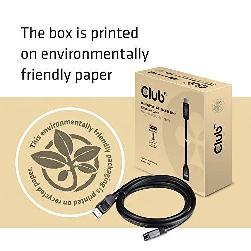 Club 3D CLUB3D CAC-1022 kabelių sąsaja / invertavimo adapteris Displayport 1.4 Juoda