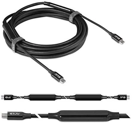 „Club 3D“ USB-C laidas, dvikryptis, USB 3.1 (10 Gbps), 60 W maitinimo tiekimas – 5 m