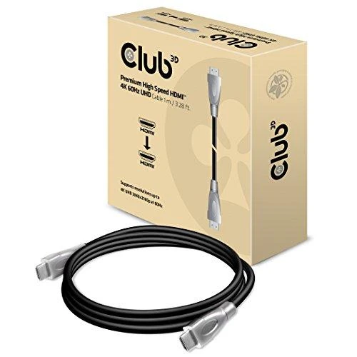 Club 3D CLUB3D Premium High Speed HDMI™ 2.0 4K60Hz UHD kabelis 1 m / 3,28 pėdos Sertifikuotas