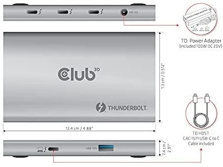 „Club 3D Thunderbolt 4“ stotis / replikatorius (CSV-1580)