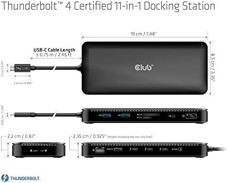CLUB 3D Thunderbolt TM 4 sertifikuotas DS
