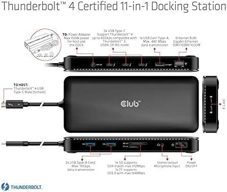 CLUB 3D Thunderbolt TM 4 sertifikuotas DS