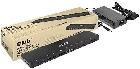 Club 3D USB Gen1 Type-C Triple Ekranas DP Alt Mode PD Docking Station 120W