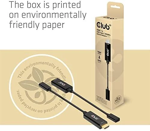 Club 3D CLD CLUB3D CAC-1333 vaizdo kabelio adapteris 0,22 m HDMI A tipo (standartinis) C tipo USB Juoda