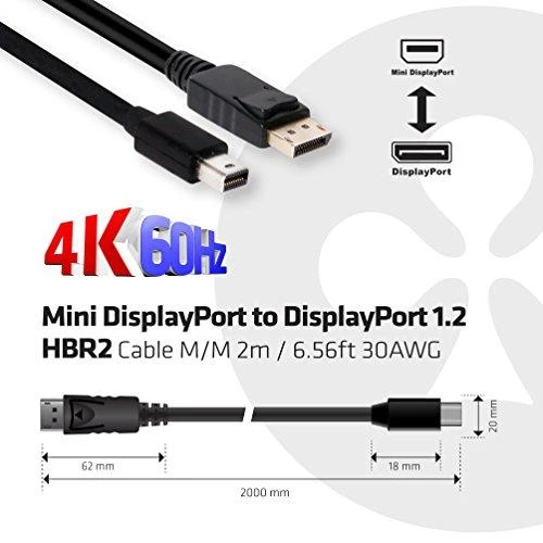 Club 3D Club3D adapteris aktyvus Mini DisplayPort į VGA