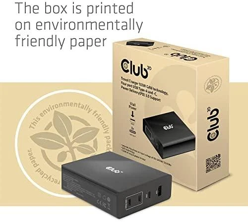 Club 3D 1x USB-A įkroviklis 3x USB-C (CAC-1906)