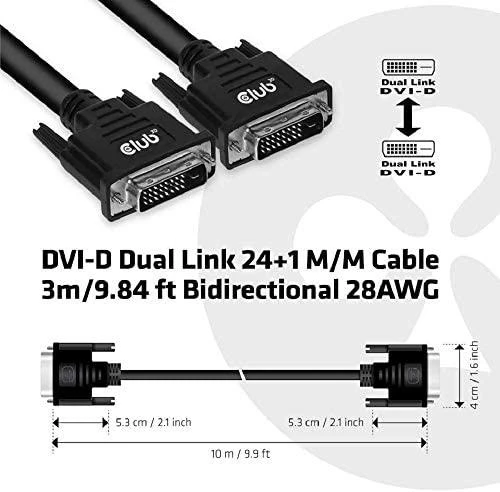 DVI-D 24+1 vyrų-vyrų 3m laidas su techniniais brėžiniais