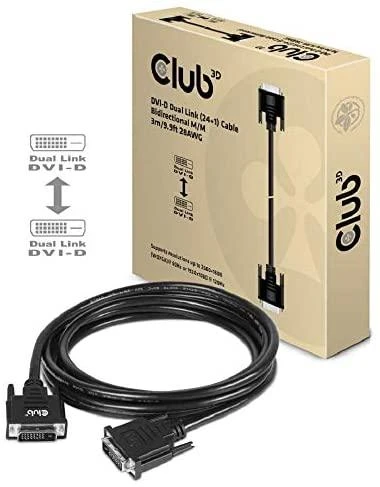 Kabelis Club 3D DVI-D - DVI-D 3m juoda (CAC-1223)