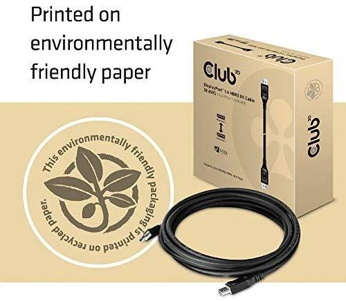 Club 3D DisplayPort 1.4 HBR3 8K60Hz DSC 1.2 Kabelis kištukinis/kištukinis – 5m
