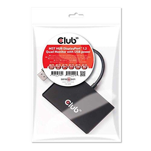 Club 3D CLUB3D Multi Stream Transport Hub DisplayPort 1.2 Quad Monitorius USB maitinamas