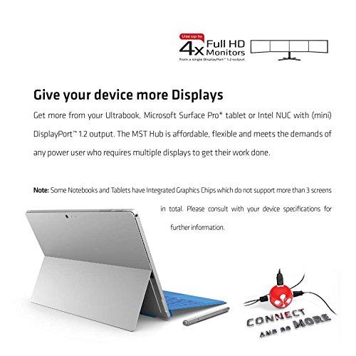Club 3D CLUB3D Multi Stream Transport Hub DisplayPort 1.2 Quad Monitorius USB maitinamas