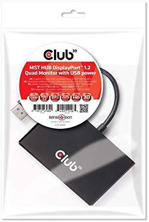 Club 3D CLUB3D Multi Stream Transport Hub DisplayPort 1.2 Quad Monitorius USB maitinamas