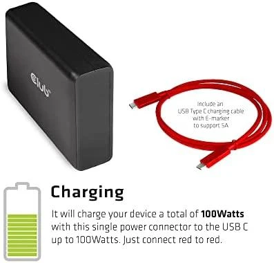 „Club 3D ChargingDock“ USB-C stotis / replikatorius (CSV-1564W100)