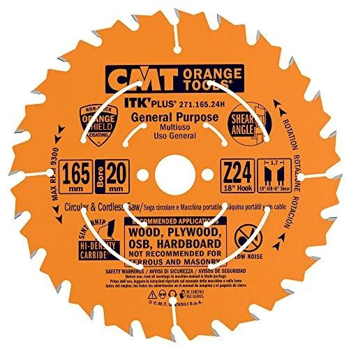 Diskas pjovimo 165x1.7x20(+15,87) Z=24 HM, CMT