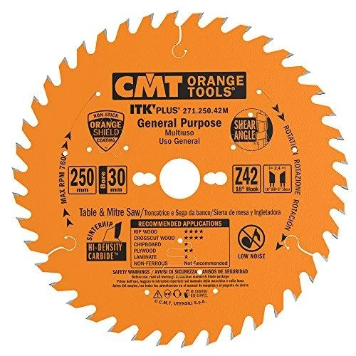 Diskas pjovimo 250x2,4x30 Z42 HM, CMT