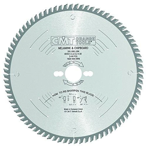 Diskas skersiniam pjovimui 250x3,2/30mm Z80 a10° bTCG, CMT