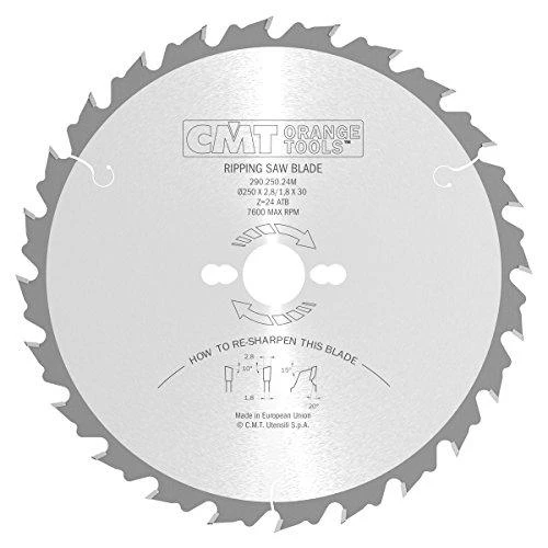 Diskas pjovimo 250x2,8x30 Z24 HM, CMT