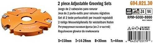 Frezavimo galva CMT 694.021.30; 150x14-28x30 mm