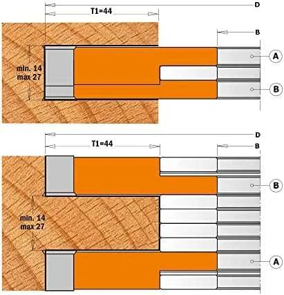 Frezavimo galva CMT 694.021.30; 150x14-28x30 mm