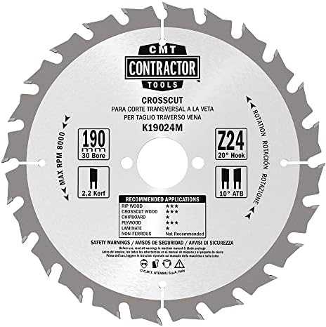 Pjovimo diskas medienai CMT Contractor; 216x2,4x30; Z48; -5°