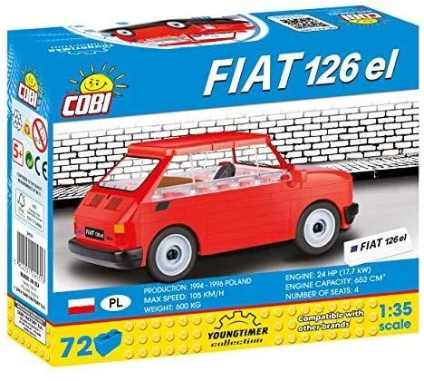 Cobi 24531 Youngtimer Fiat 126p EL, 1:35, 72 elementai