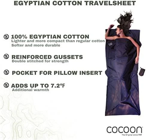 „Cocoon TravelSheet“ egiptietiškos medvilnės miegmaišio įklotas, tuaregiškas