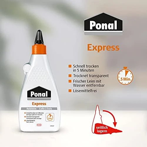 Grąžtas „Dell Ponal“ medienos klijai „Express“ buteliuke su 550 g 9H PN10X