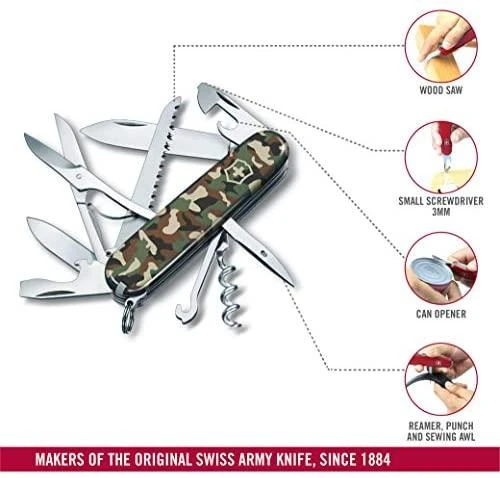 Šveicarija Victorinox Huntsman camouflage peilis