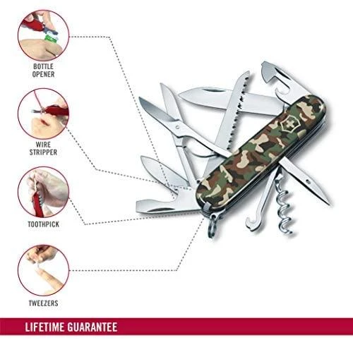 Šveicarija Victorinox Huntsman camouflage peilis