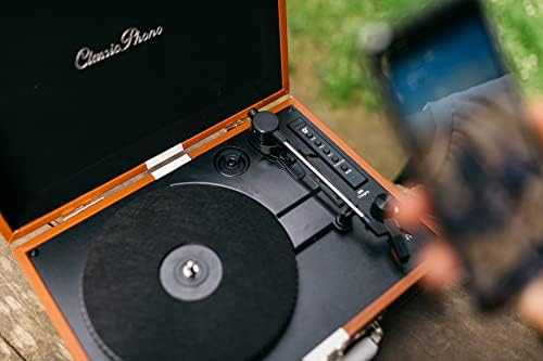 Patefonas Lenco TT-120BNWH, su Bluetooth, rudos ir baltos spalvos